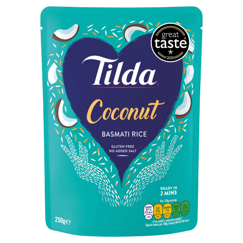 TILDA STEAMED BASMATI COCONUT RICE 250G