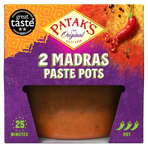 PATAK'S MADRAS PASTE POTS 2PK 70G