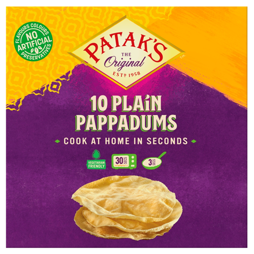 PATAK'S PLAIN PAPPADUMS 100G