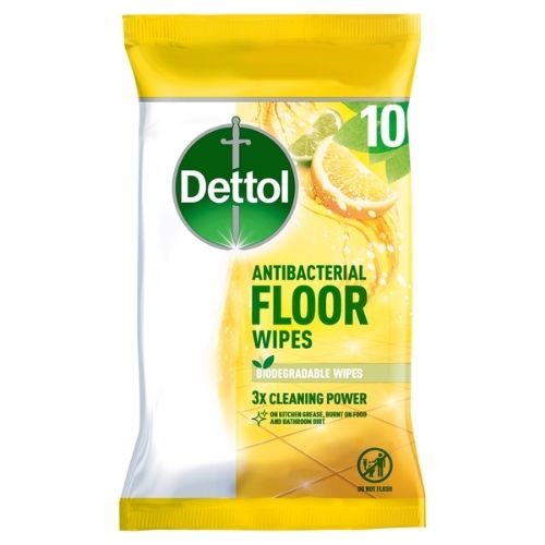 DETTOL FLOOR WIPES CITRUS, 10 LARGE WIPES