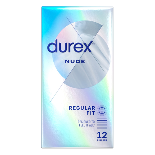 DUREX NUDE REGULAR FIT CONDOMS 12S