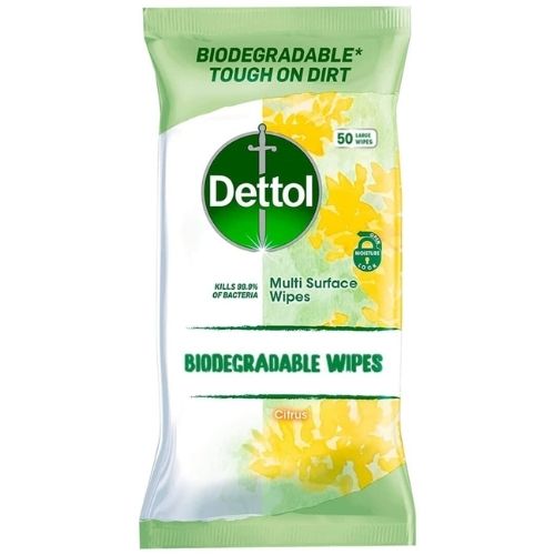 DETTOL BIO WIPES TROPICAL 50S