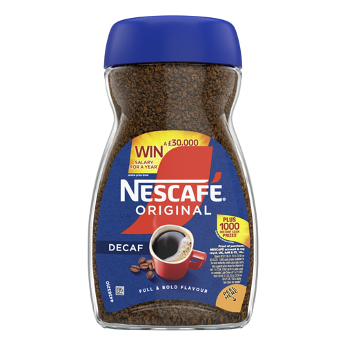 NESCAFE ORIGINAL DECAF INSTANT COFFEE 12X 100G