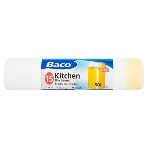 BACO DRAWTIGHT SWING BIN LINERS 15PK