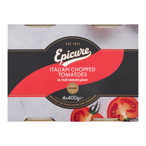 EPICURE ITALIAN CHOPPED TOMATOES 4PK 400G