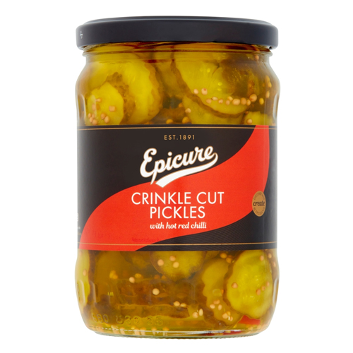 EPICURE SPICY CRINKLE CUT PICKLES 530G