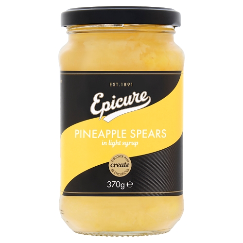 EPICURE PINEAPPLE SPEARS LIGHT SYRUP 370G