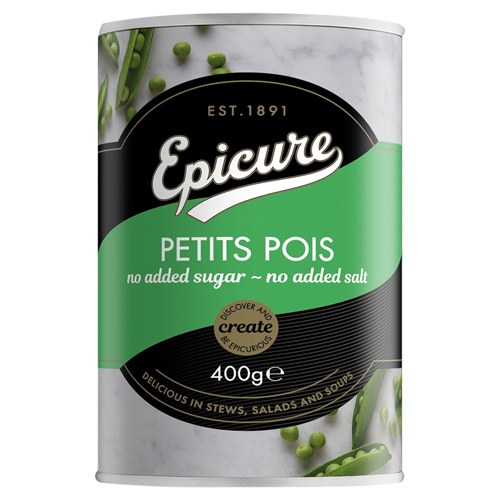 EPICURE PETITS POIS IN WATER 400G