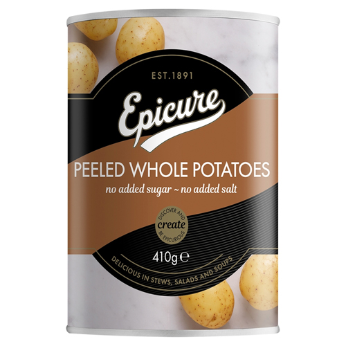 EPICURE PEELED WHOLE POTATOES IN WATER 410G