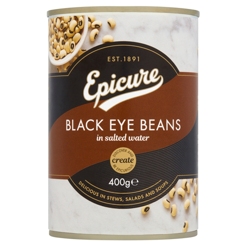 EPICURE BLACK EYE BEANS IN SALTED WATER 400G