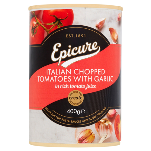 EPICURE ITALIAN CHOPPED TOMATOES & GARLIC 400G