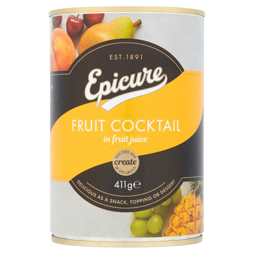 EPICURE FRUIT COCKTAIL IN FRUIT JUICE 411G