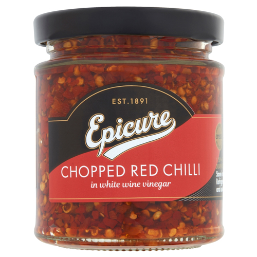 EPICURE CHOPPED RED CHILLIES 180G