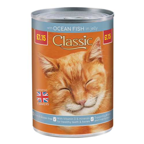 BUTCHERS CLASSIC WITH OCEAN FISH IN JELLY PMP £1.15 400G