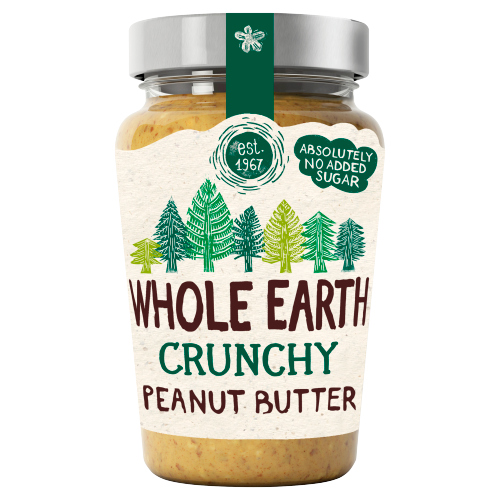 WHOLE EARTH CRUNCHY PEANUT BUTTER 340G