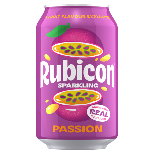 RUBICON SPARKLING PASSION FRUIT JUICE SOFT DRINK 330ML