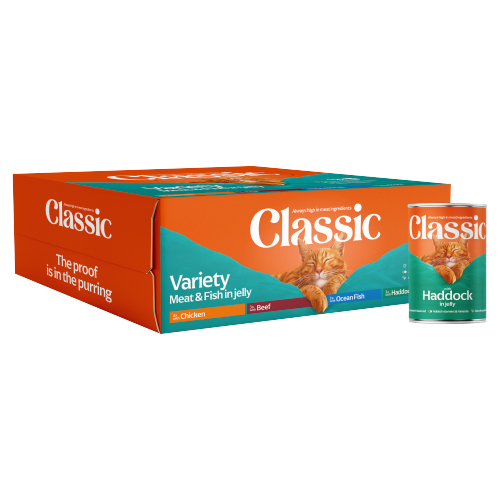 BUTCHERS CLASSIC MEAT & FISH VARIETY IN JELLY CANS 12PK 400G
