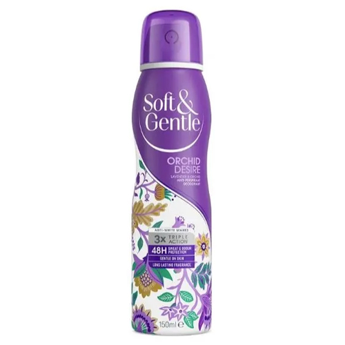 SOFT & GENTLE ORCHID DESIRE LAVENDER & ORCHID ANTI-PERSPIRANT DEODORANT 150ML
