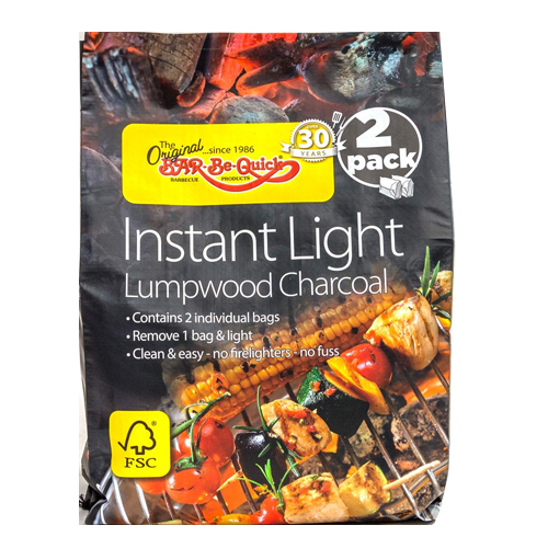 BAR-BE-QUICK INSTANT LIGHTING CHARCOAL 2PK