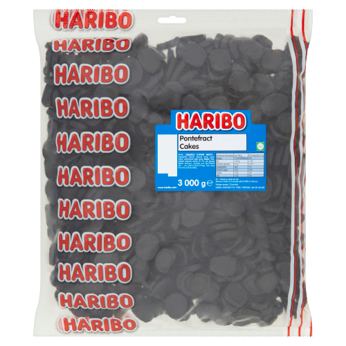 HARIBO PONTEFRACT CAKES CHEWY LIQUORICE SWEETS BAG 3KG