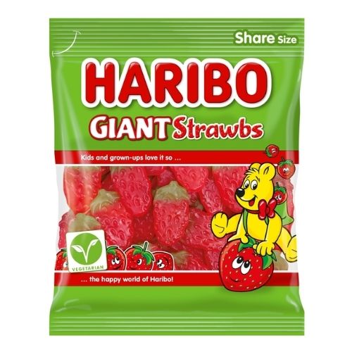 HARIBO GIANT STRAWBS SHARE SIZE 175G
