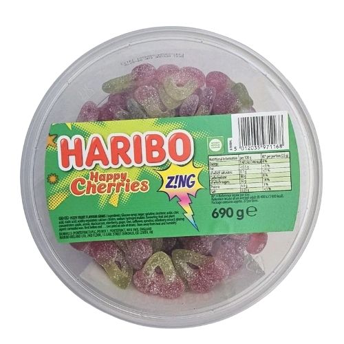 HARIBO HAPPY CHERRIES ZING TUB 690G