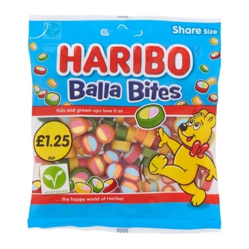 HARIBO BALLA BITES BAG PMP £1.25 140G