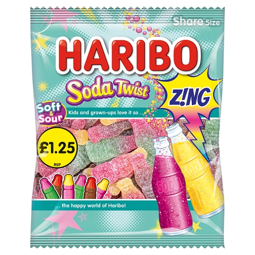 HARIBO SODA TWIST ZING BAG PMP £1.25 140G