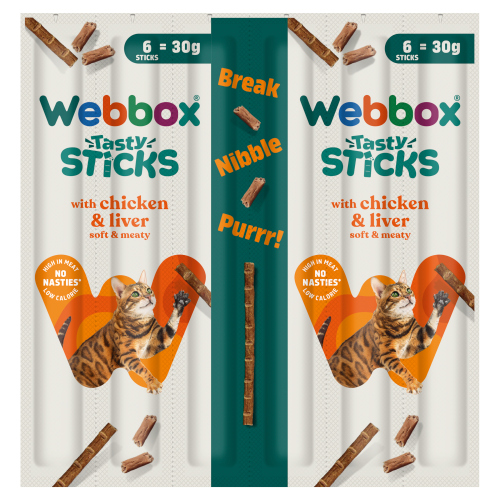 WEBBOX CAT TASTY STICKS WITH CHICKEN & LIVER 6S
