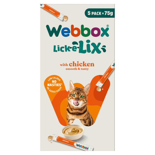 WEBBOX CAT CHICKEN LICK E LIX 75G