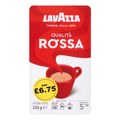 LAVAZZA QUALITA ROSSA PMP £6.75 250G