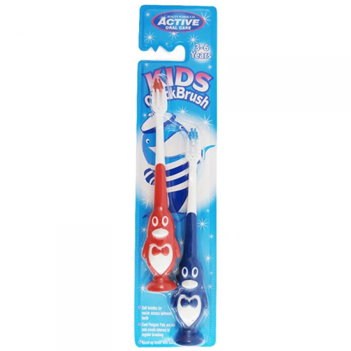ACTIVE ORAL CARE KIDS QUICKBRUSH PENGUIN 3-6 YEAR 2PK