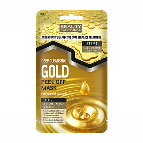 BEAUTY FORMULAS GOLD DUAL STEP FACIAL MASK 10G