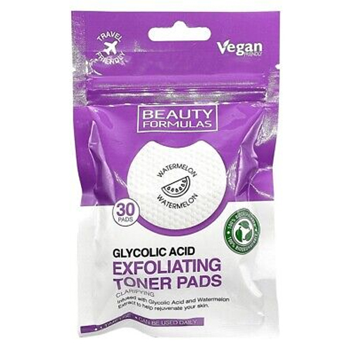 BEAUTY FORMULAS GLYCOLIC ACID EXFOLIATING TONER PADS 30S