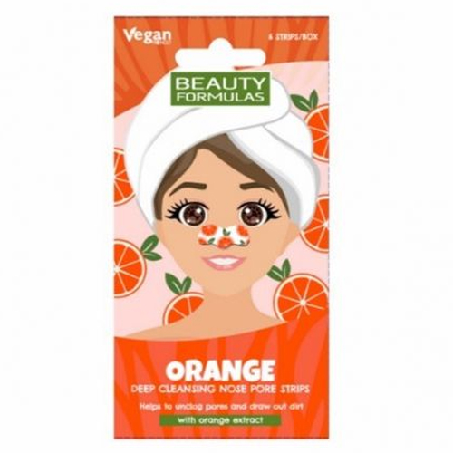BEAUTY FORMULAS ORANGE NOSE PORE STRIPS 6S