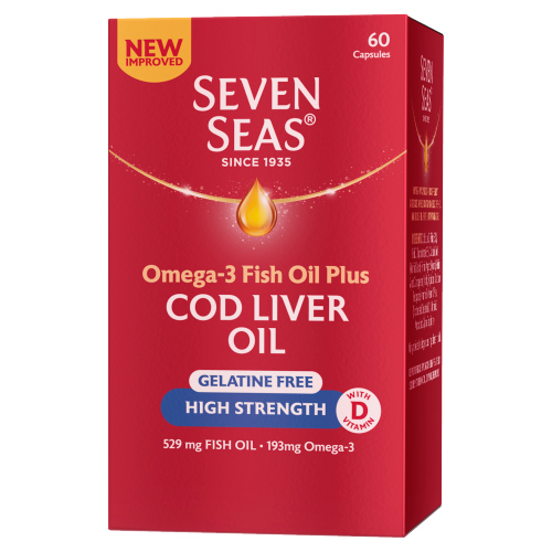 SEVEN SEAS HIGH STRENGTH COD LIVER OIL GELATINE FREE 60S