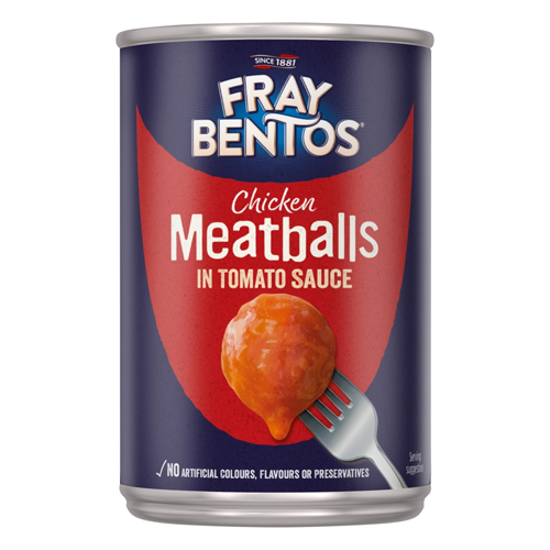 FRAY BENTOS CHICKEN MEATBALLS IN TOMATO SAUCE 380G