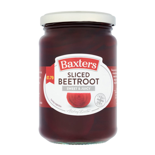 BAXTERS SLICED BEETROOT PMP £1.79 340G