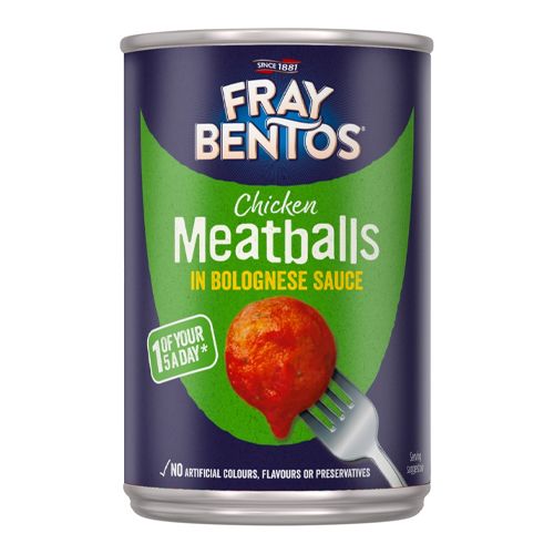 FRAY BENTOS CHICKEN MEATBALLS IN BOLOGNESE SAUCE 380G