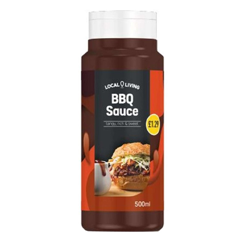 LOCAL LIVING BBQ SAUCES PMP £1.29 500G