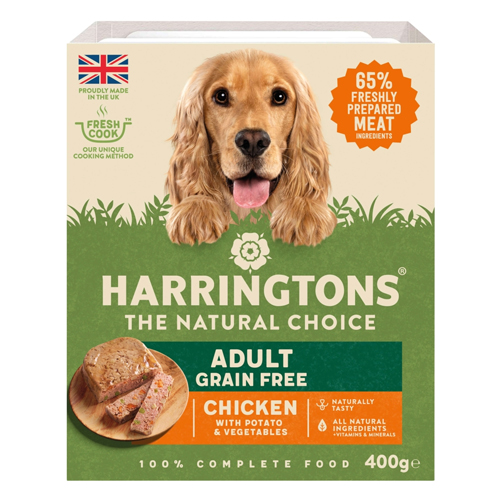 HARRINGTONS CHICKEN WET DOG FOOD TRAYS 400G