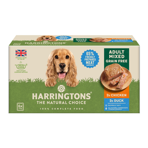 HARRINGTONS MIXED WET DOG FOOD TRAYS 150G