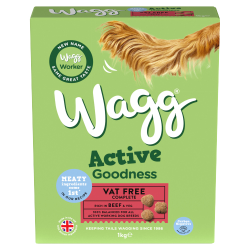 WAGG ACTIVE GOODNESS BEEF DRY DOG FOOD 1KG