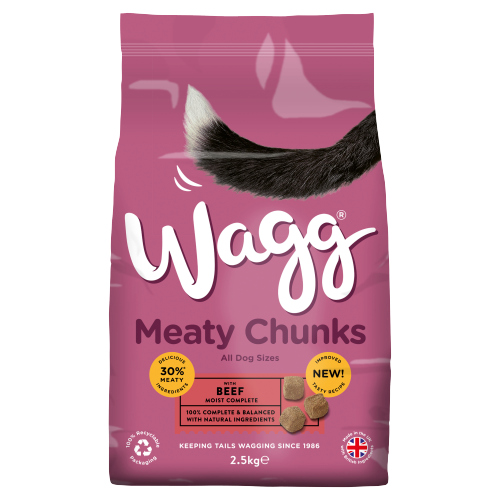 WAGG DOG MEATY CHUNKS BEEF DRY DOG FOOD 2.5KG