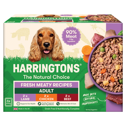 HARRINGTONS WET DOG MEATY 6PK 400G