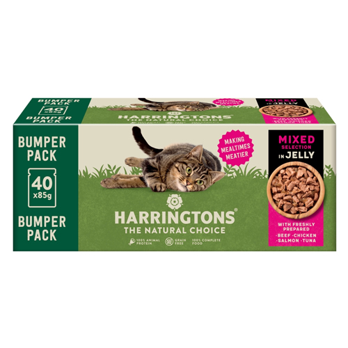 HARRINGTONS WET CAT MIXED JELLY 85G