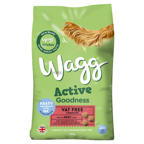 WAGG ACTIVE GOODNESS BEEF DRY DOG FOOD 12KG