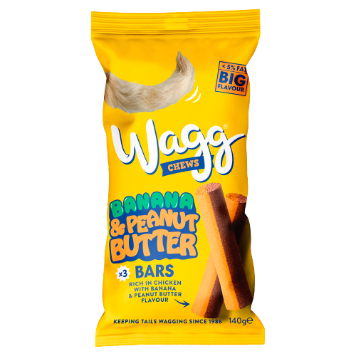 WAGG BANANA & PEANUT BUTTER BARS 140G