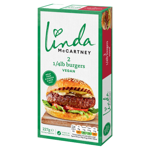 LINDA MCCARTNEY’S 2 VEGETARIAN QUARTER POUNDERS 227G