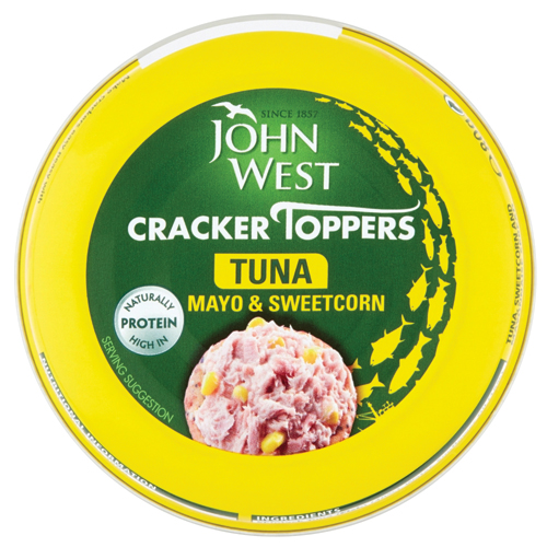 JOHN WEST CRACKER TOPPERS TUNA MAYO WITH SWEETCORN 80G